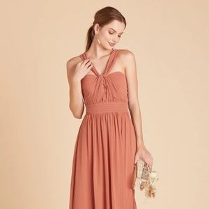 BirdyGrey Grace Convertible Bridesmaids Dress (Small; Chiffon Desert Rose)